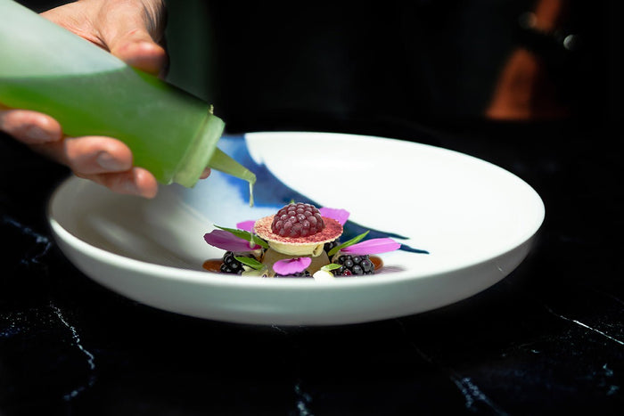 Bonna Diep bord - Blue Wave - Porselein - 25 cm (1300cc) - set van 6