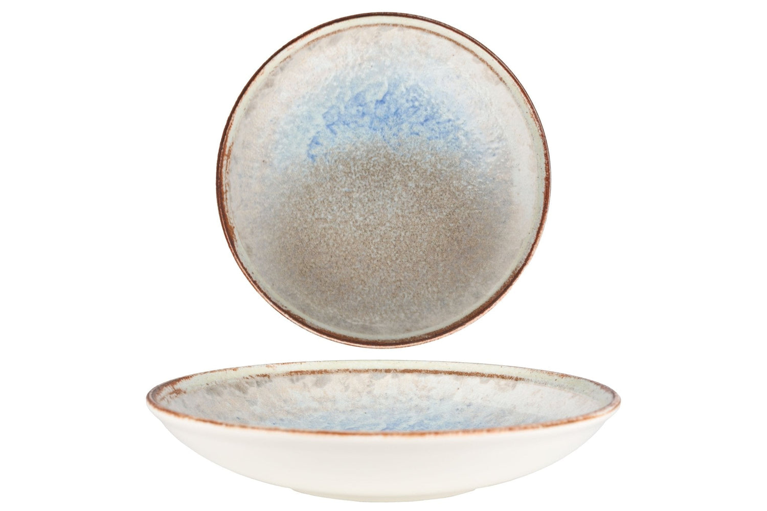 ID Fine Diep bord - Delta - Porselein - 25 cm (1140cc) - set van 6