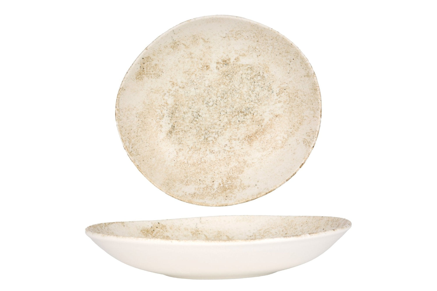 Bonna Diep bord - Nacrous - Porselein - 26 cm (1000cc) - set van 6