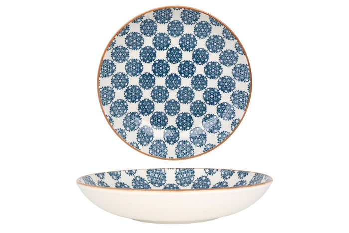 Bonna Diep bord - Lotus - Porselein - 23 cm (1000cc) - set van 6