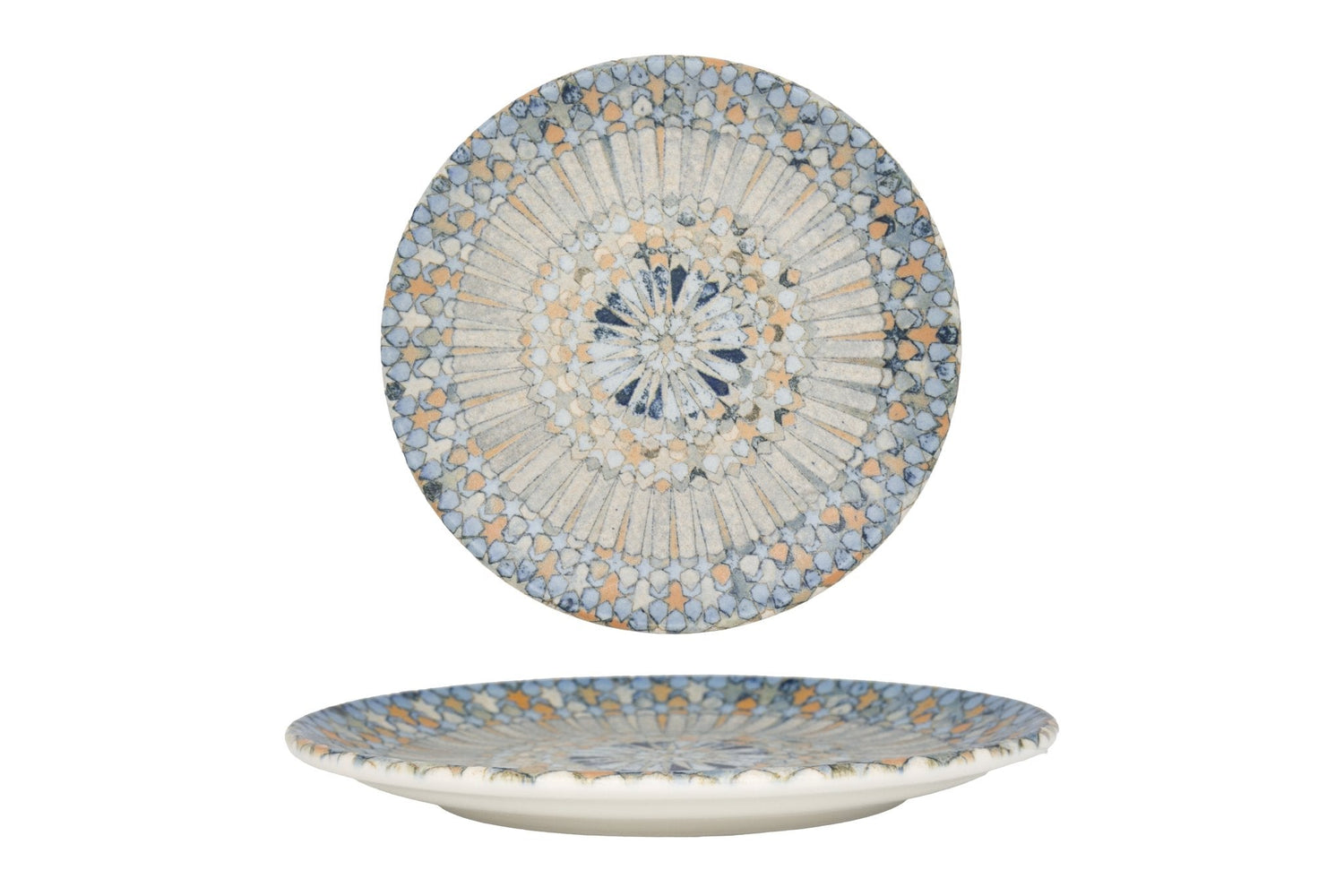 Bonna Gebaksbord - Luca Mosaic - Porselein - 17 cm - set van 6