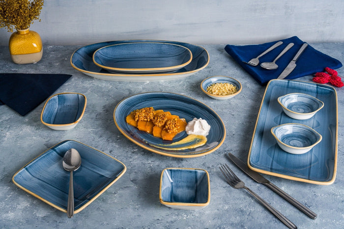 Bonna Diep bord - Aura Dusk - Porselein - 25 cm (1300cc) - set van 6