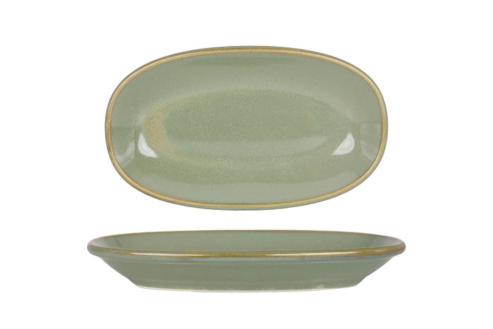 Bonna Serveerschaal - Sage Hygge - Porselein - 19x11 cm - set van 2