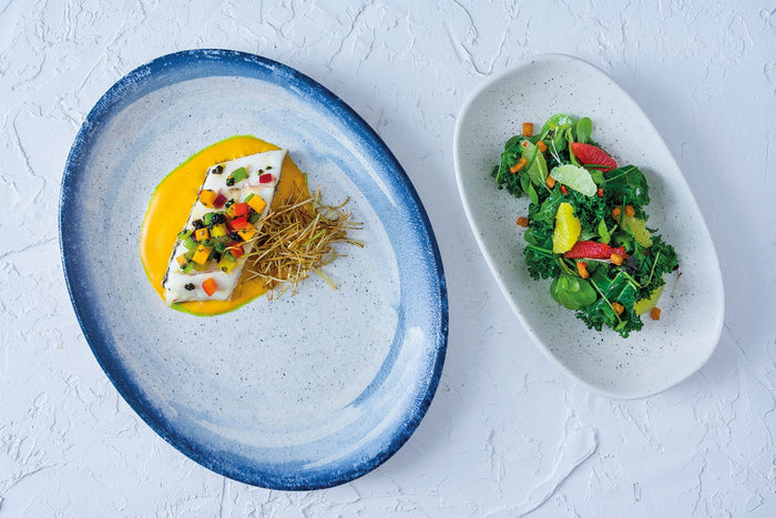 Bonna Serveerschaal - Harena - Porselein - 36x28 cm - set van 2