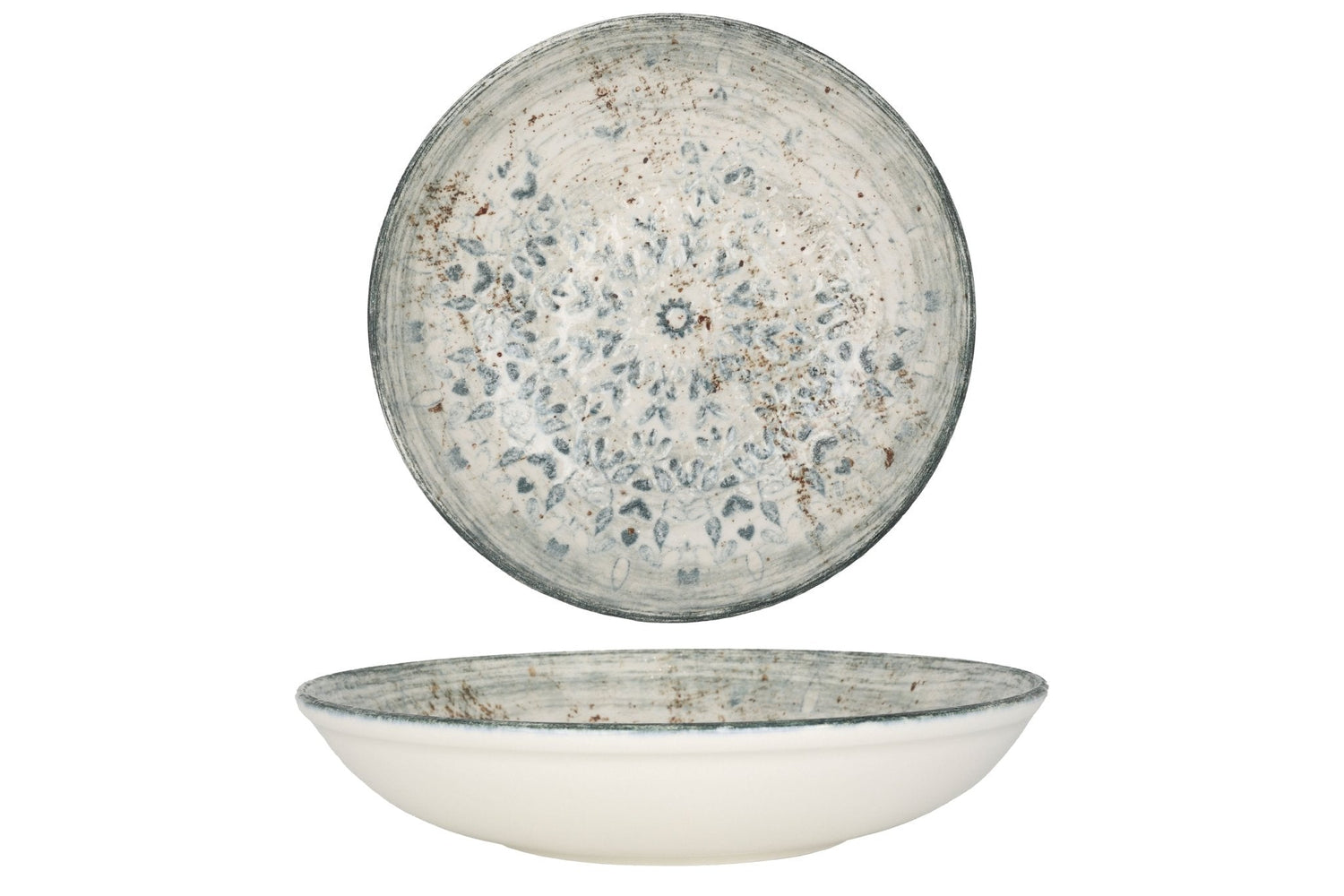 Rinart Diep bord - Fade - Porselein - 25 cm (1300cc) - set van 6