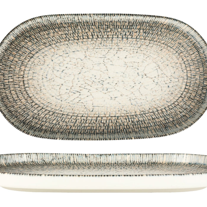 Rinart Serveerschaal - Olmeca - Porselein - 31x18 cm - set van 2