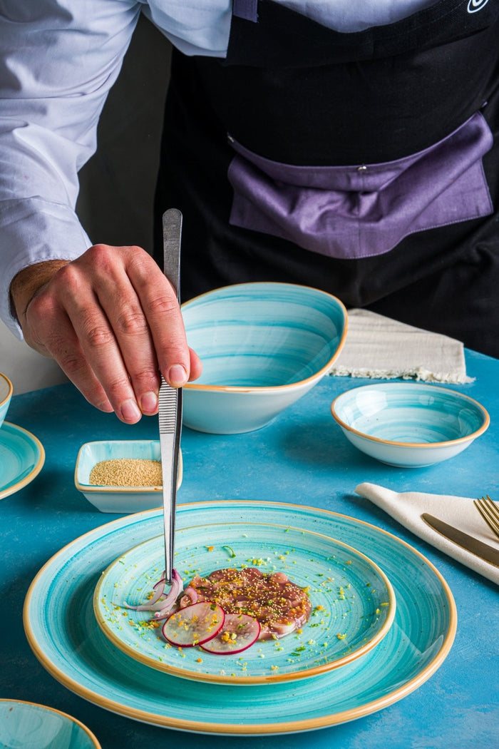 Bonna Dinerbord - Aqua - Porselein - 27 cm - set van 6