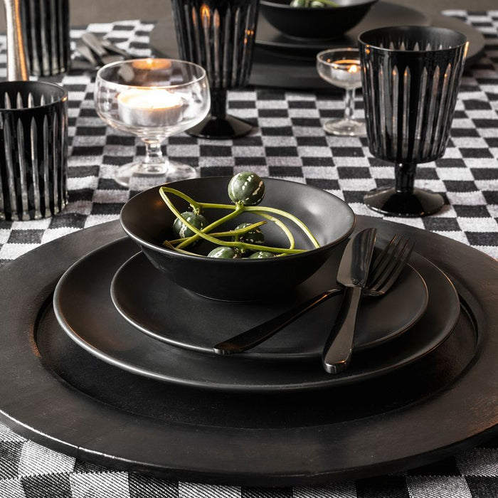 vtwonen - Dinerborden - Bordenset - Mat zwart - 25,5cm - Set van 6
