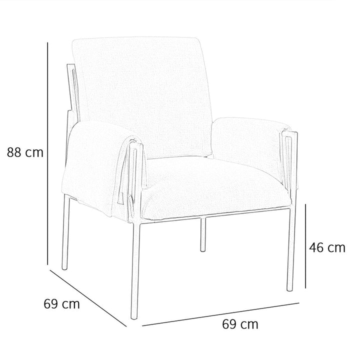 Bronx71 Fauteuil Urban linnen olijfgroen