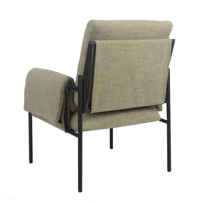 Bronx71 Fauteuil Urban linnen olijfgroen