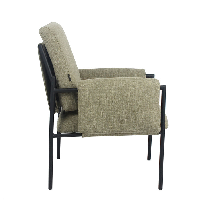 Bronx71 Fauteuil Urban linnen olijfgroen
