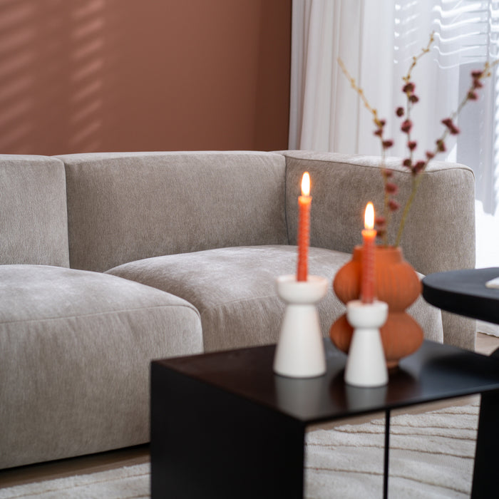 Bronx71 Scandinavische hoekbank Karla taupe links 3-zits