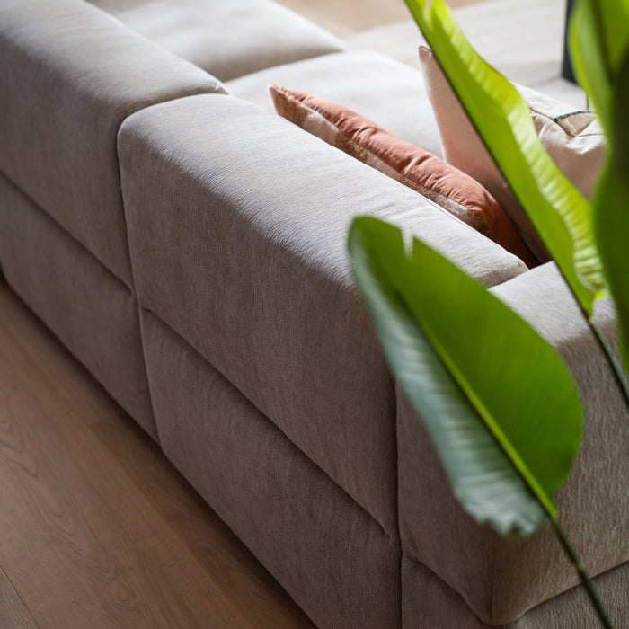 Bronx71 Scandinavische hoekbank Karla taupe links 3-zits