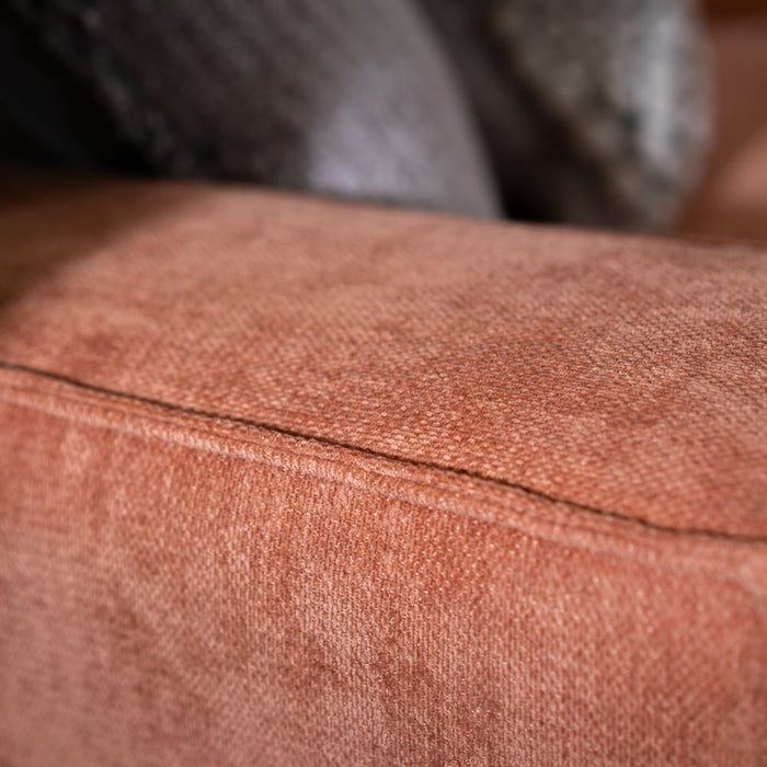 Bronx71 Hoekbank Kansas stof gemêleerd terracotta links