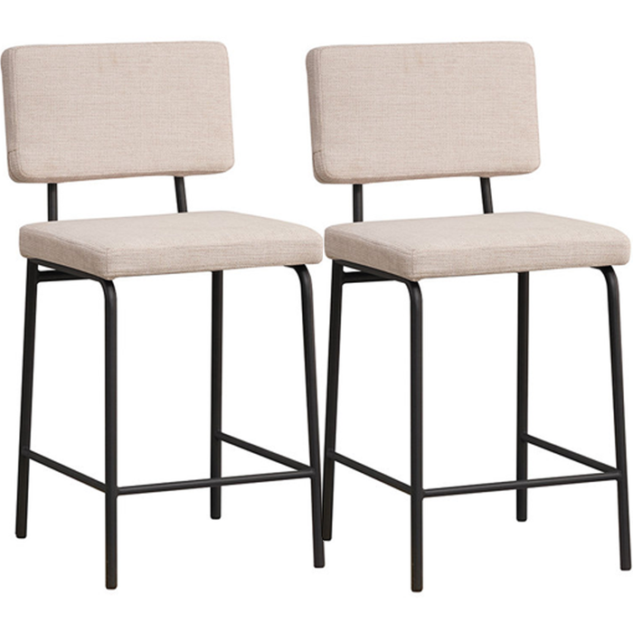 Bronx71 Scandinavische barkruk Espen beige gerecyclede stof 64-77 cm -