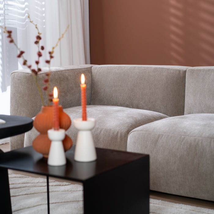 Bronx71 Scandinavische hoekbank Karla taupe rechts 3-zits