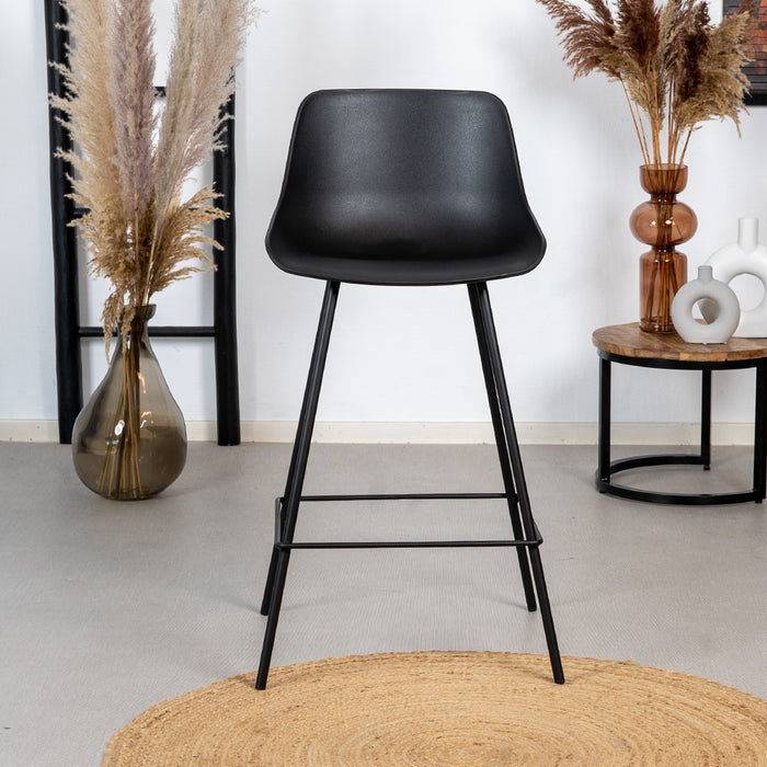 Bronx71 Scandinavische barkruk Dani zwart 65 cm - Barkrukken set van 2