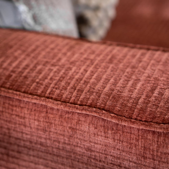 Bronx71 Hoekbank Kansas koper ribstof rechts