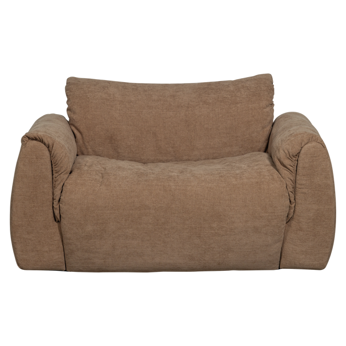 WOOOD Baggy Loveseat - Geweven Chenille - Bruin - 81x138x101