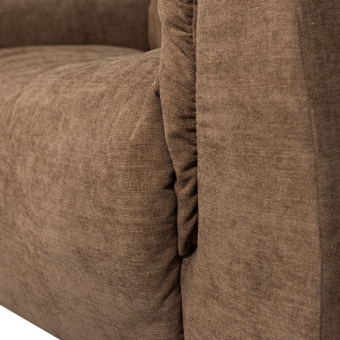 WOOOD Baggy Loveseat - Geweven Chenille - Bruin - 81x138x101