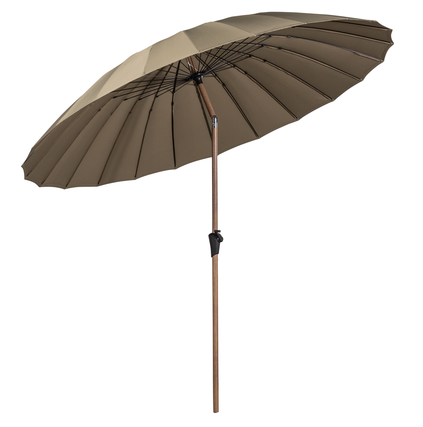 WOOOD Monica Parasol - Aluminium - Zand - Ø280CM