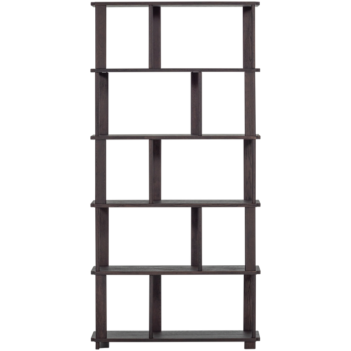 WOOOD Riss Boekenkast - Eikenhout  - Mystic Brown - 186x90x30