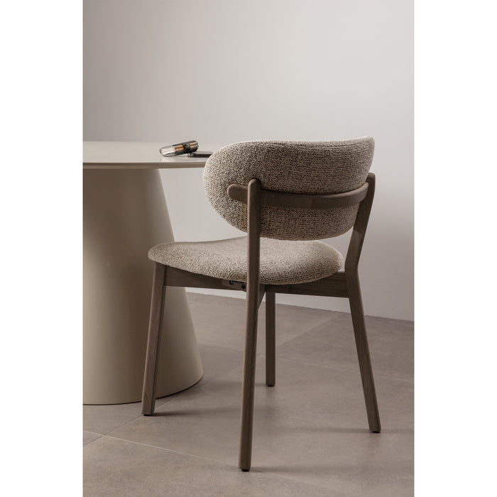 WOOOD Udar Eetkamerstoelen Houten Frame - Donkerbruin - Set van 2