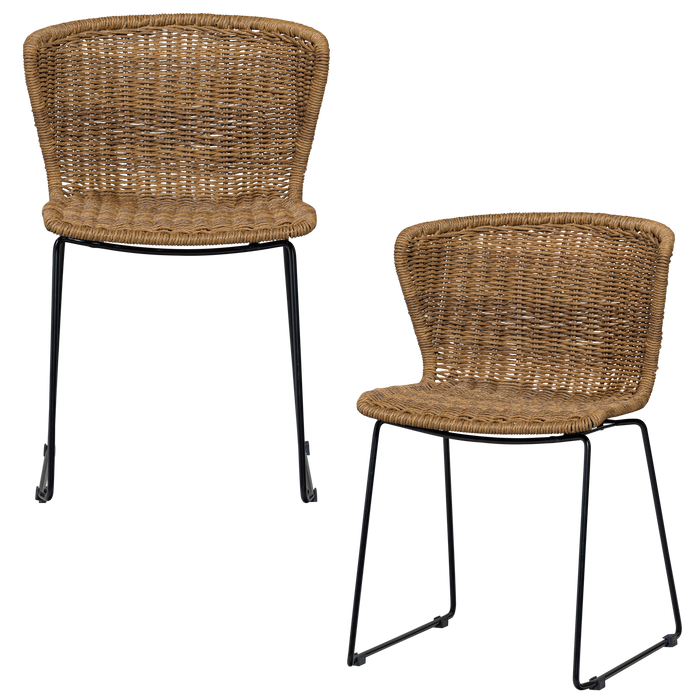 WOOOD Wings Tuinstoelen - Touw|Metaal - Naturel - Set van 2