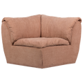 WOOOD Baggy Hoekelement - Geweven Chenille - Oudroze - 81x96x96