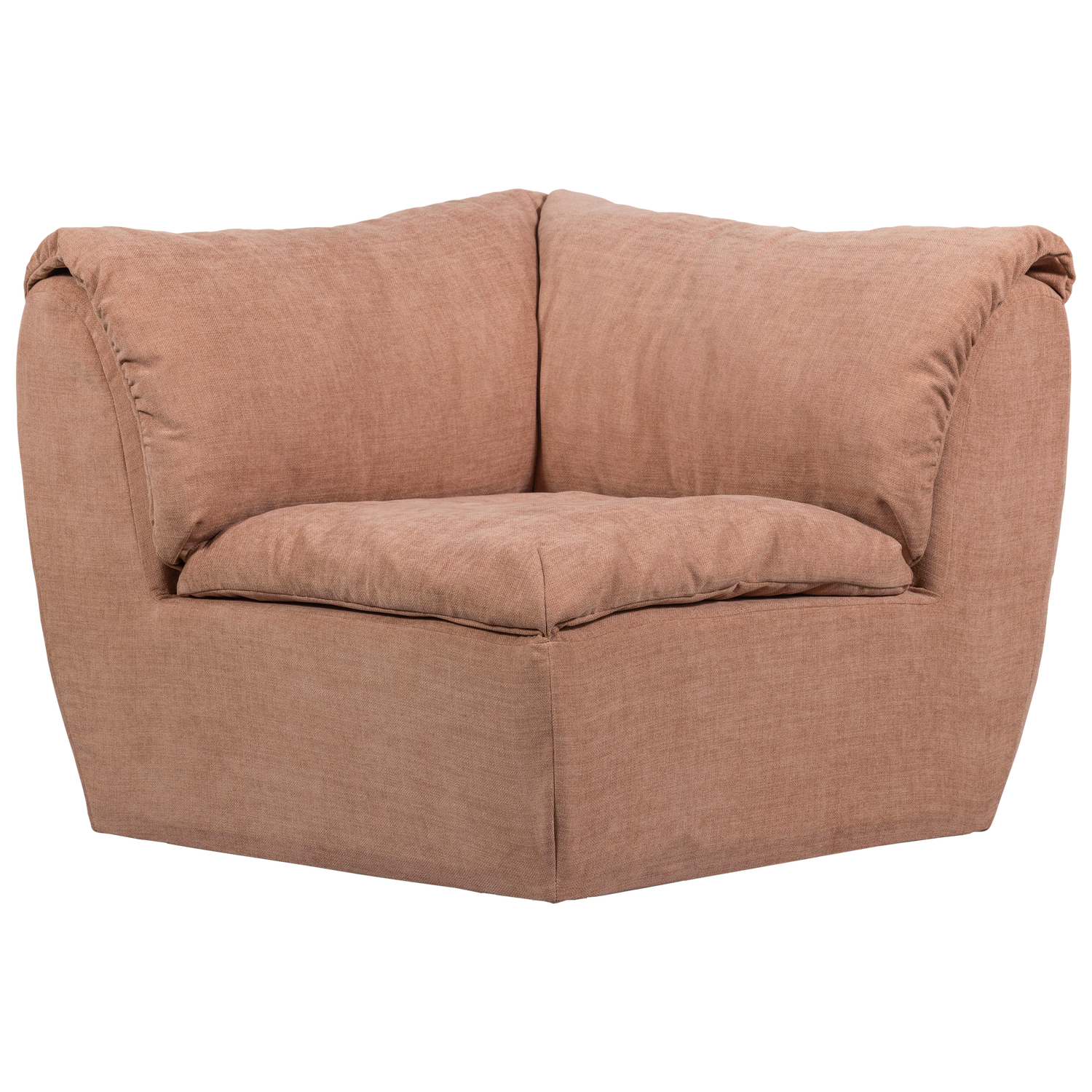 WOOOD Baggy Hoekelement - Geweven Chenille - Oudroze - 81x96x96