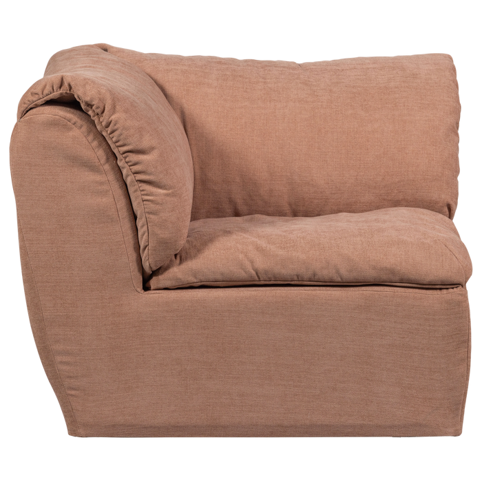 WOOOD Baggy Hoekelement - Geweven Chenille - Oudroze - 81x96x96