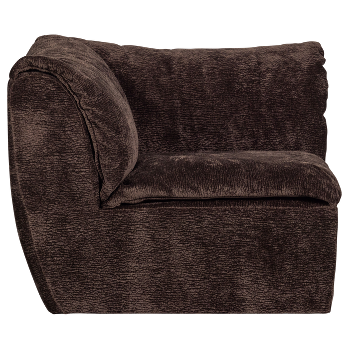 WOOOD Baggy Hoekelement - 3D Chenille - Donkerbruin - 81x96x96