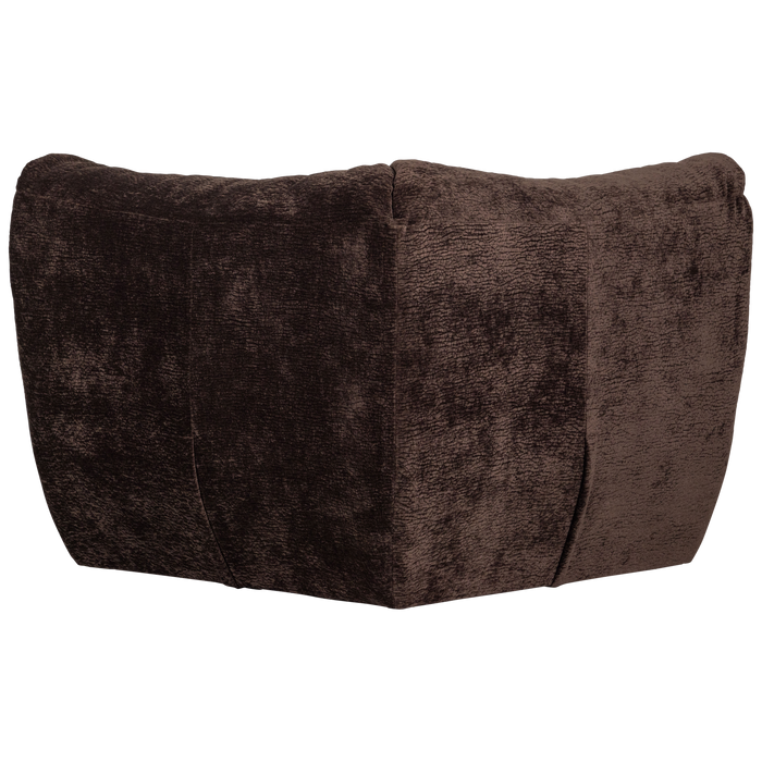 WOOOD Baggy Hoekelement - 3D Chenille - Donkerbruin - 81x96x96