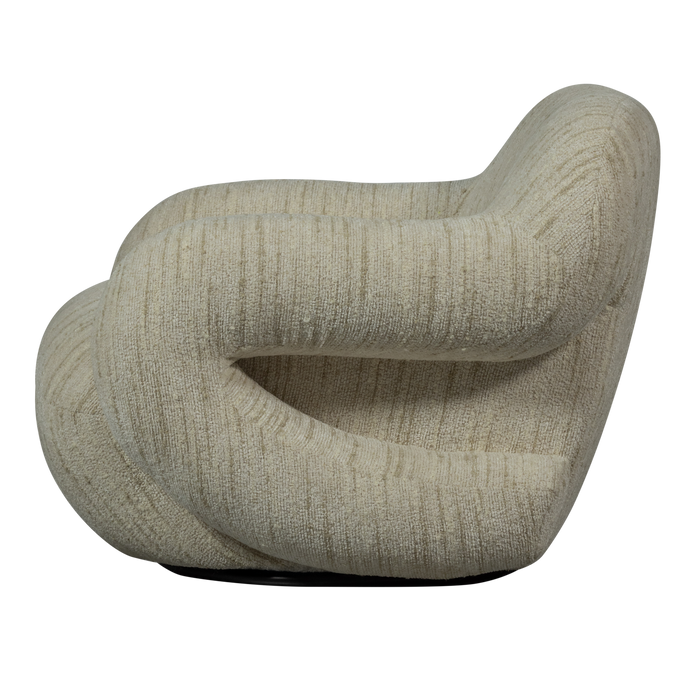 WOOOD Folke Fauteuil - Chenille Naturel - Melange - 70x88x88