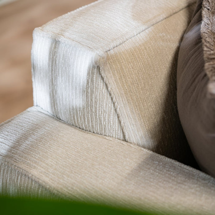 Bronx71 Hoekbank Kansas ribstof off white links