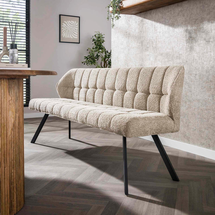 Giga Meubel - Eetkamerbank 2,5-Zits - Zand - 180x59x84cm - Raster