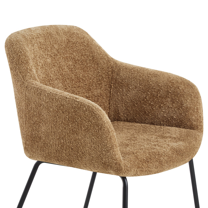 by fonQ Apollo Eetkamerstoel - Bouclé - Caramel