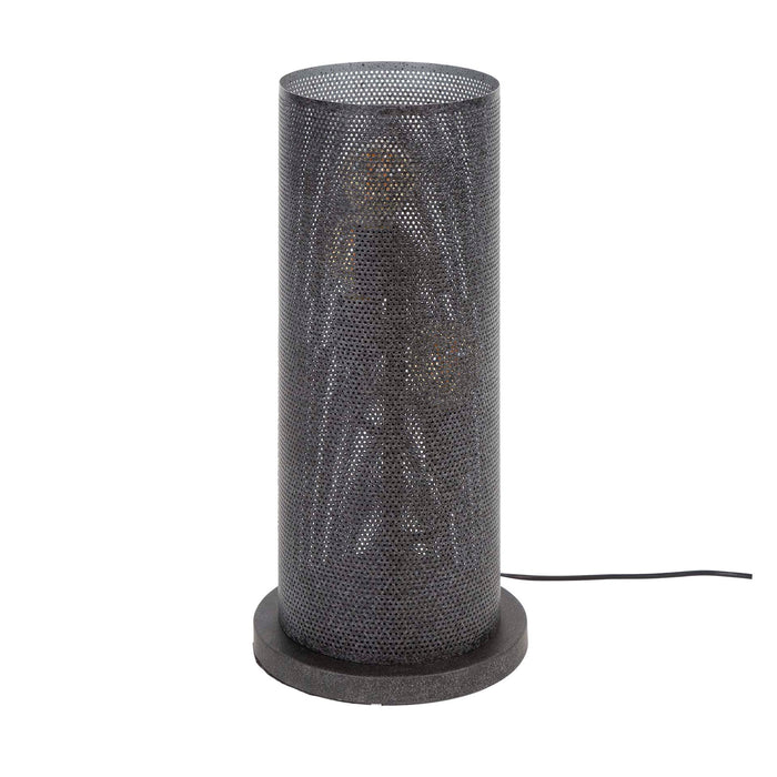 Giga Meubel - Tafellamp Metaal Zwart - 25x25x54cm - Koker Mesh