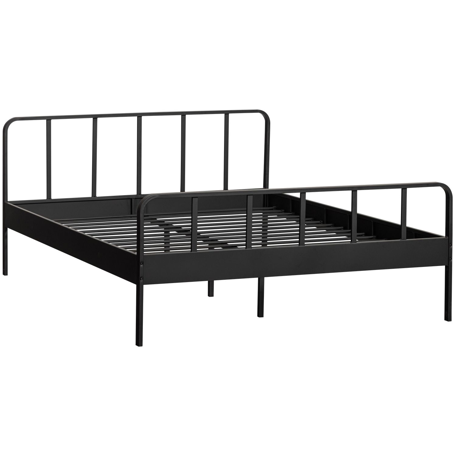 Woood Mees Tweepersoonsbed - Zwart - 160x200 cm