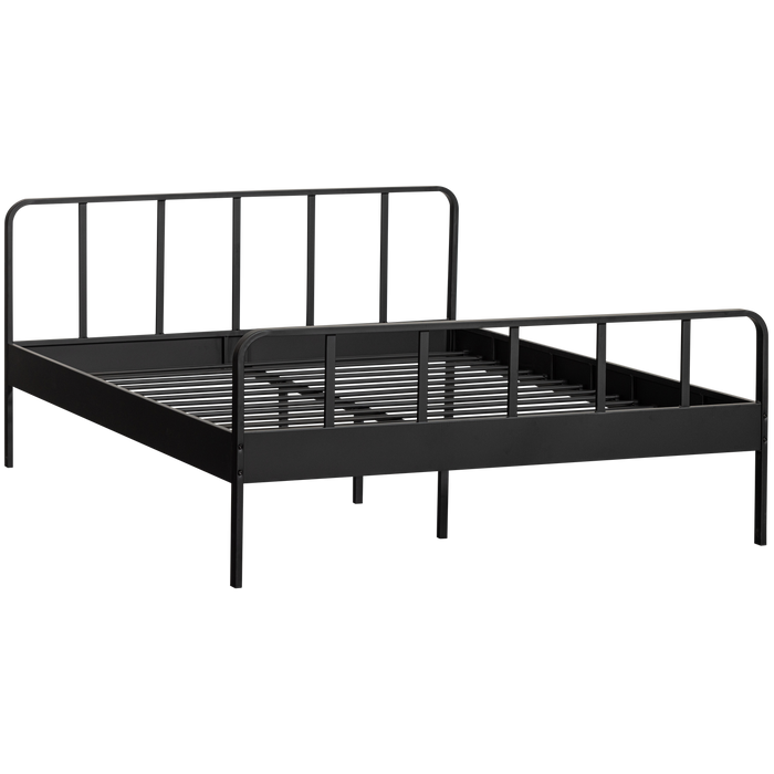 Woood Mees Tweepersoonsbed - Zwart - 160x200 cm