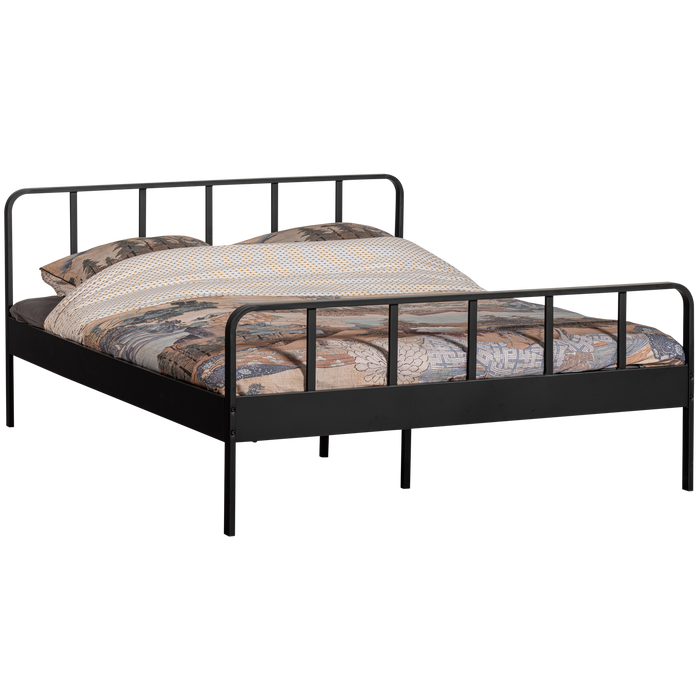 Woood Mees Tweepersoonsbed - Zwart - 160x200 cm