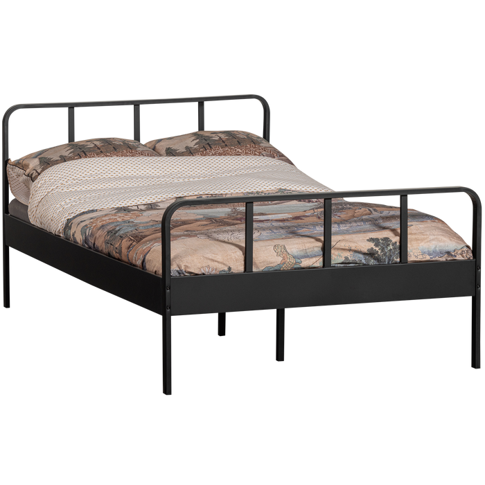 Woood Mees Bed Twijfelaar - Zwart - 120x200 cm