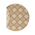 Tapeso Rond Buitenkleed ruit - Flip Gem lichtbruin - 160 cm