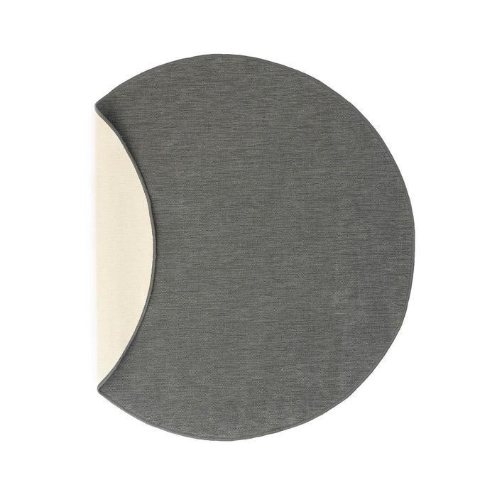 Tapeso Rond Buitenkleed effen - Flip grijs - 160 cm