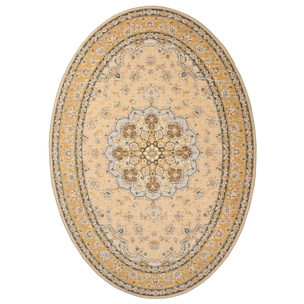 Heritaged Buitenkleed ovaal Vintage - Valenca Nova geel - 80x150 cm