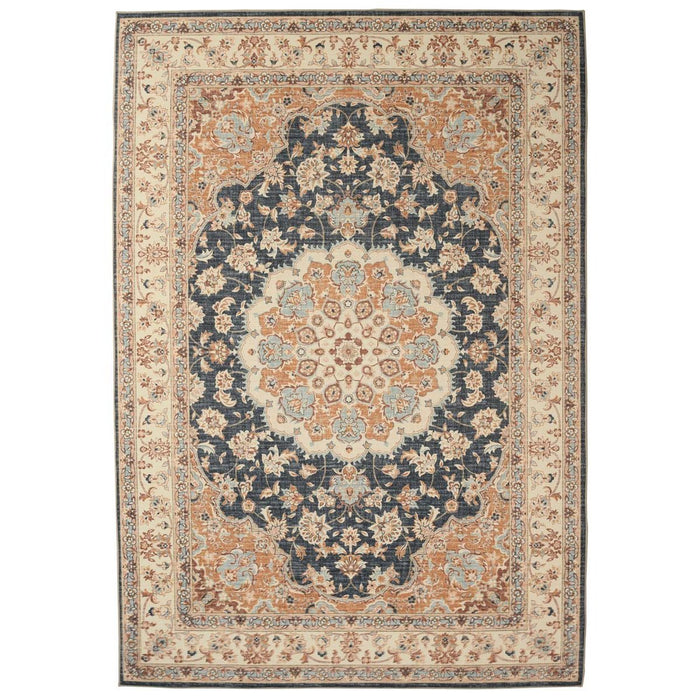 Heritaged Vintage buitenkleed - Valenca Nova goud|blauw - 230x330 cm