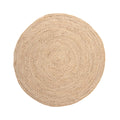 Boho&me Jute vloerkleed rond - Braided - wit|naturel - 200 cm