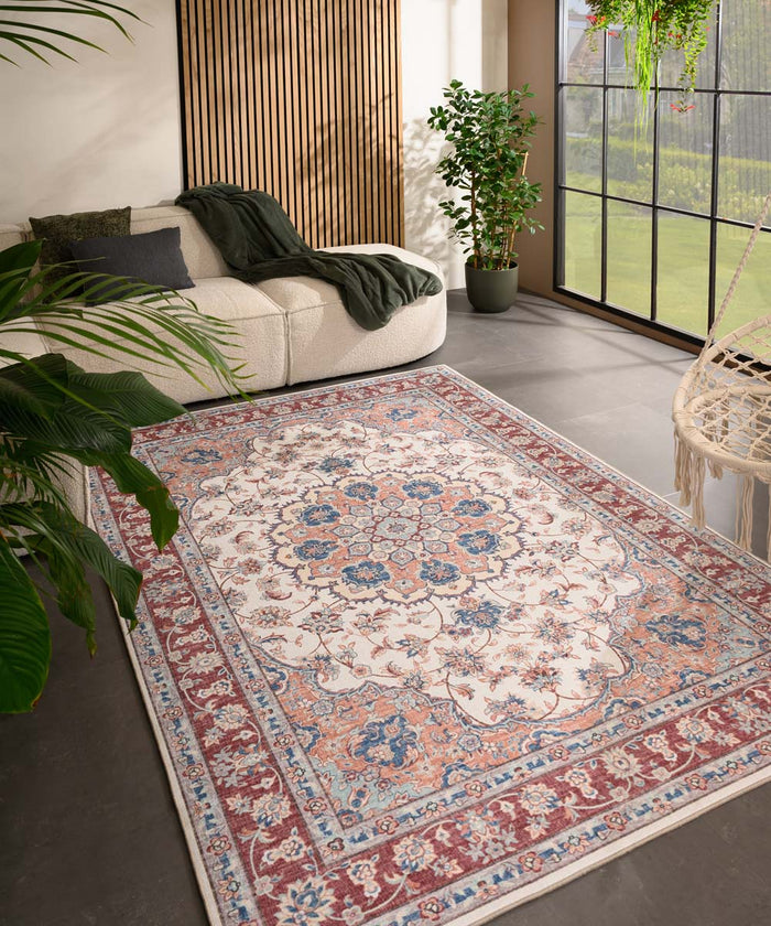 Heritaged Vintage buitenkleed - Valenca Nova crème|rood - 200x290 cm