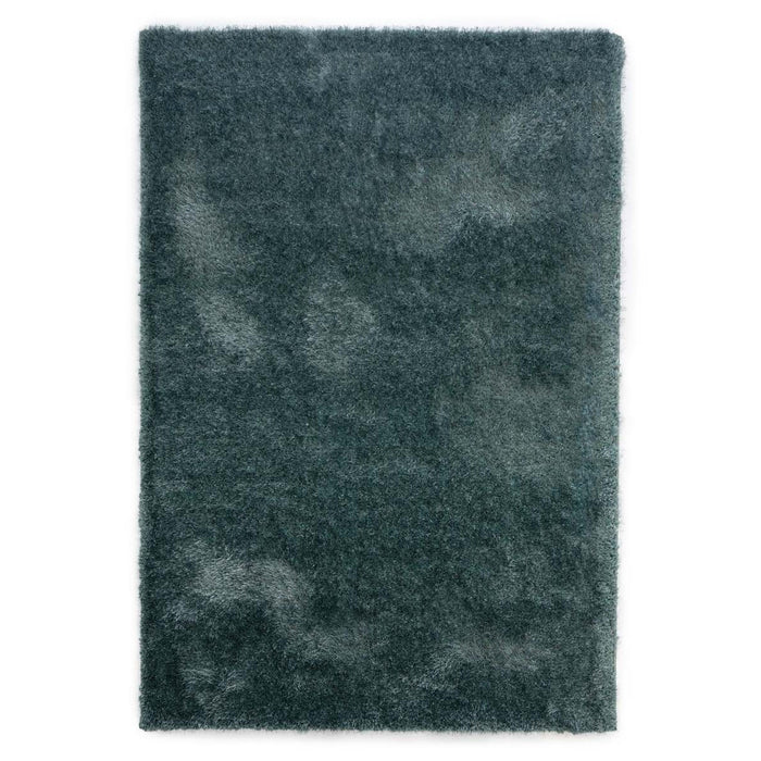 Tapeso Hoogpolig vloerkleed velvet - Posh blauw - 80x150 cm
