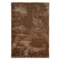 Tapeso Hoogpolig vloerkleed velvet - Posh bruin - 200x300 cm